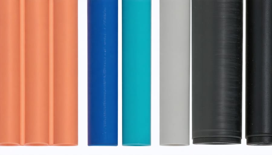 Array of different colored elastomer o-ring seals representing various terpene-resistant materials