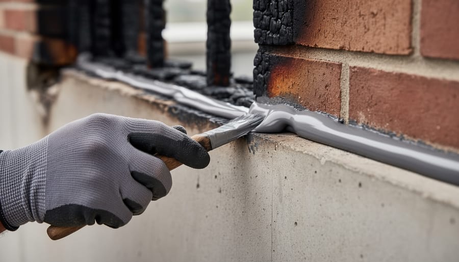 Close-up of fire-resistant silicone rubber seal material showing texture and flexibility