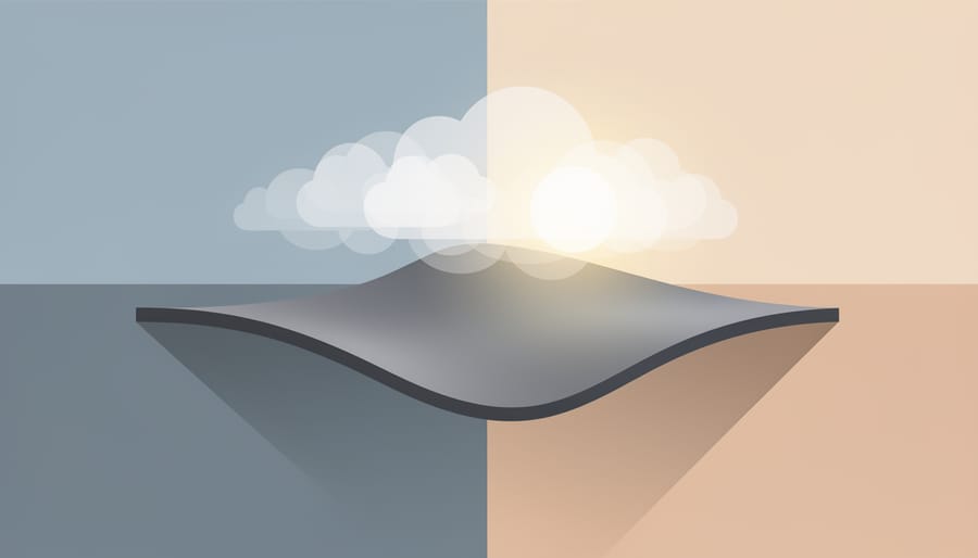 Durable elastomeric-coated roof surface with flexible rubber texture shown under warm side lighting.